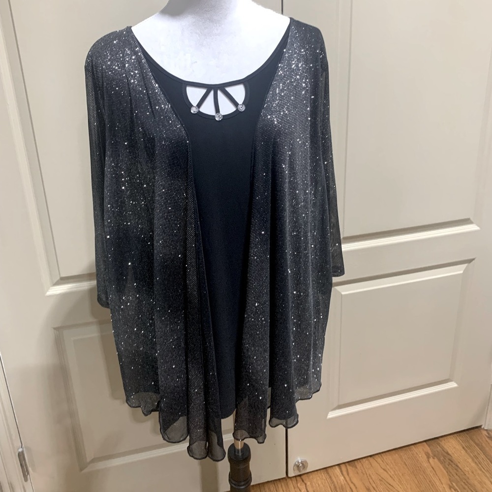 NWT Atelier 29 Womens Multi Media Blouse 2X